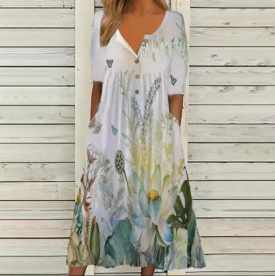 Cadence Floral Print Maxi Dress