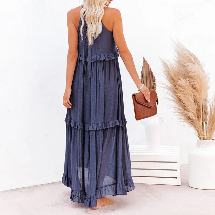 Avalon Ruffle Trim Maxi Dress