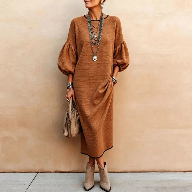 Pia Lantern Sleeve Maxi Dress