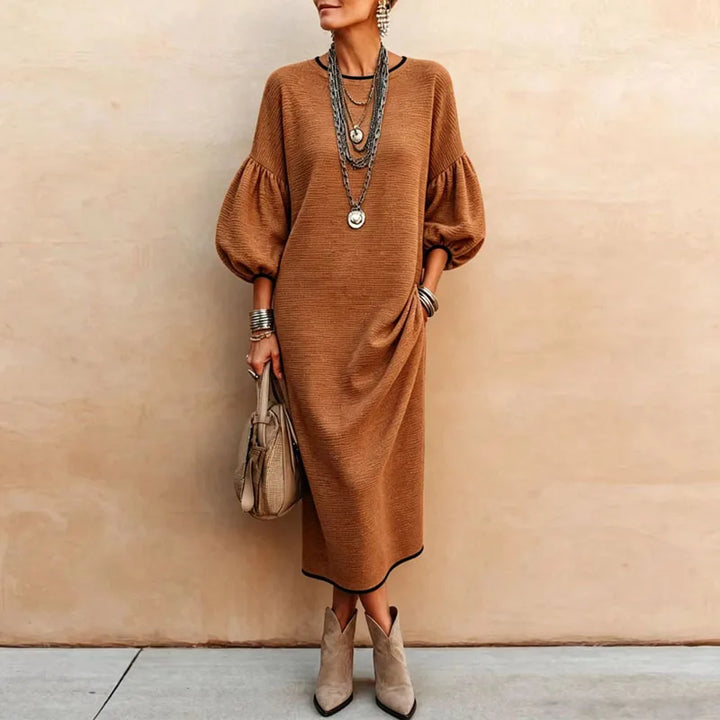 Pia Lantern Sleeve Maxi Dress