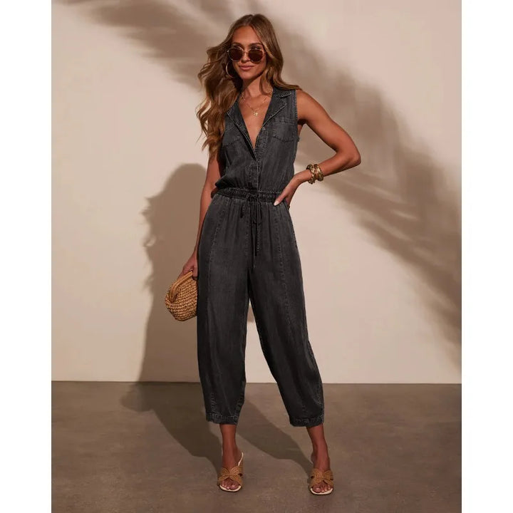 Emmie Casual Drawstring Jumpsuit