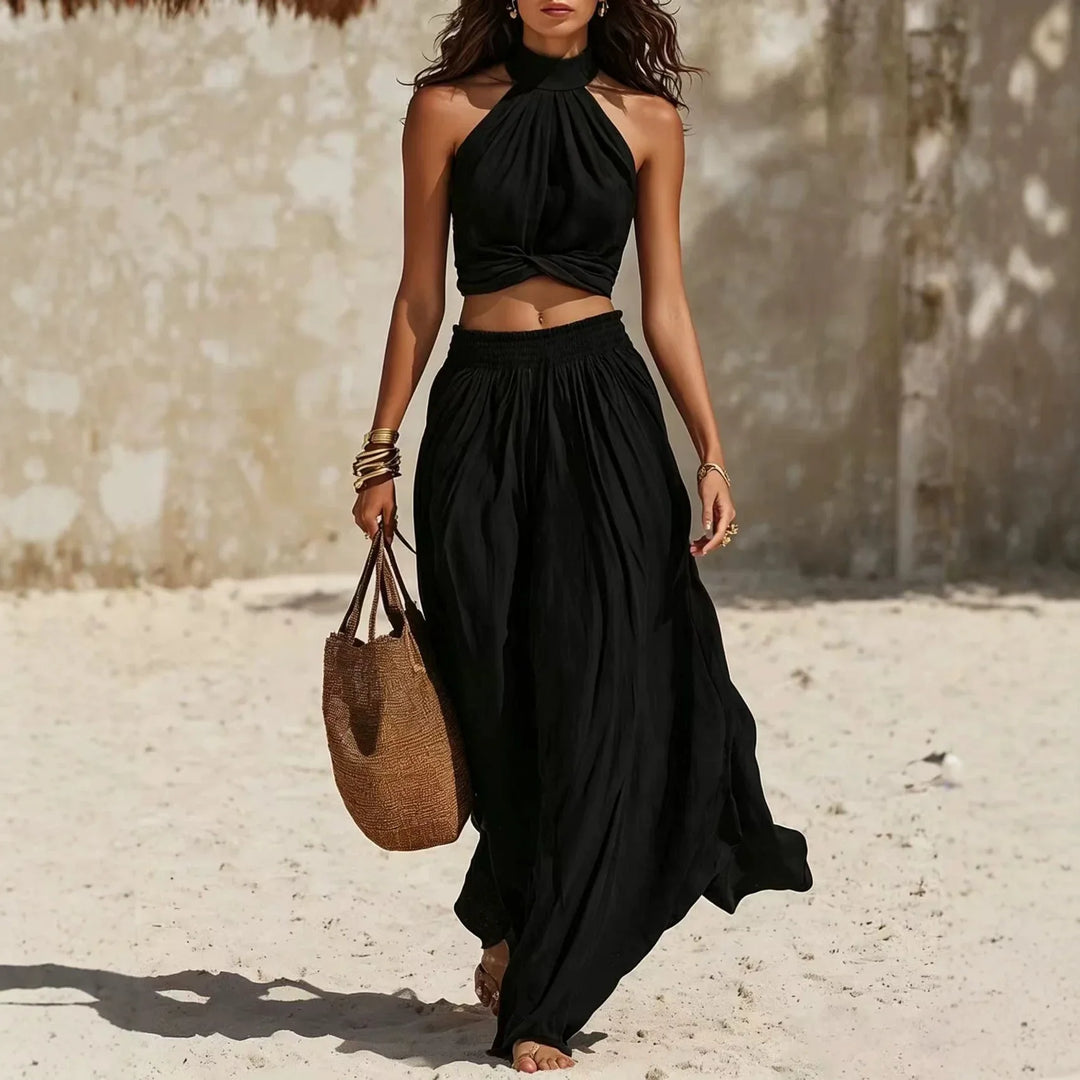 Roselle Flowing Sleeveless Maxi Skirt Set