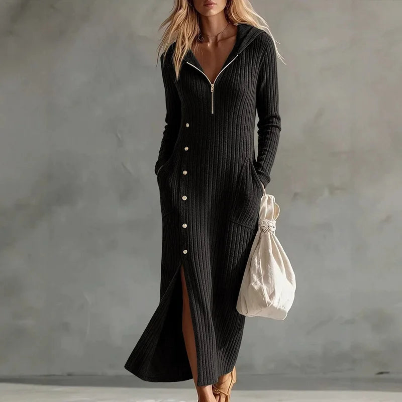 Harlowe Half Zip Hoodie Dress