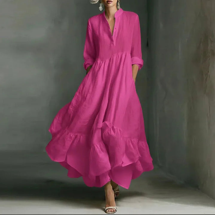 Kayla Ruffle Hem Maxi Dress