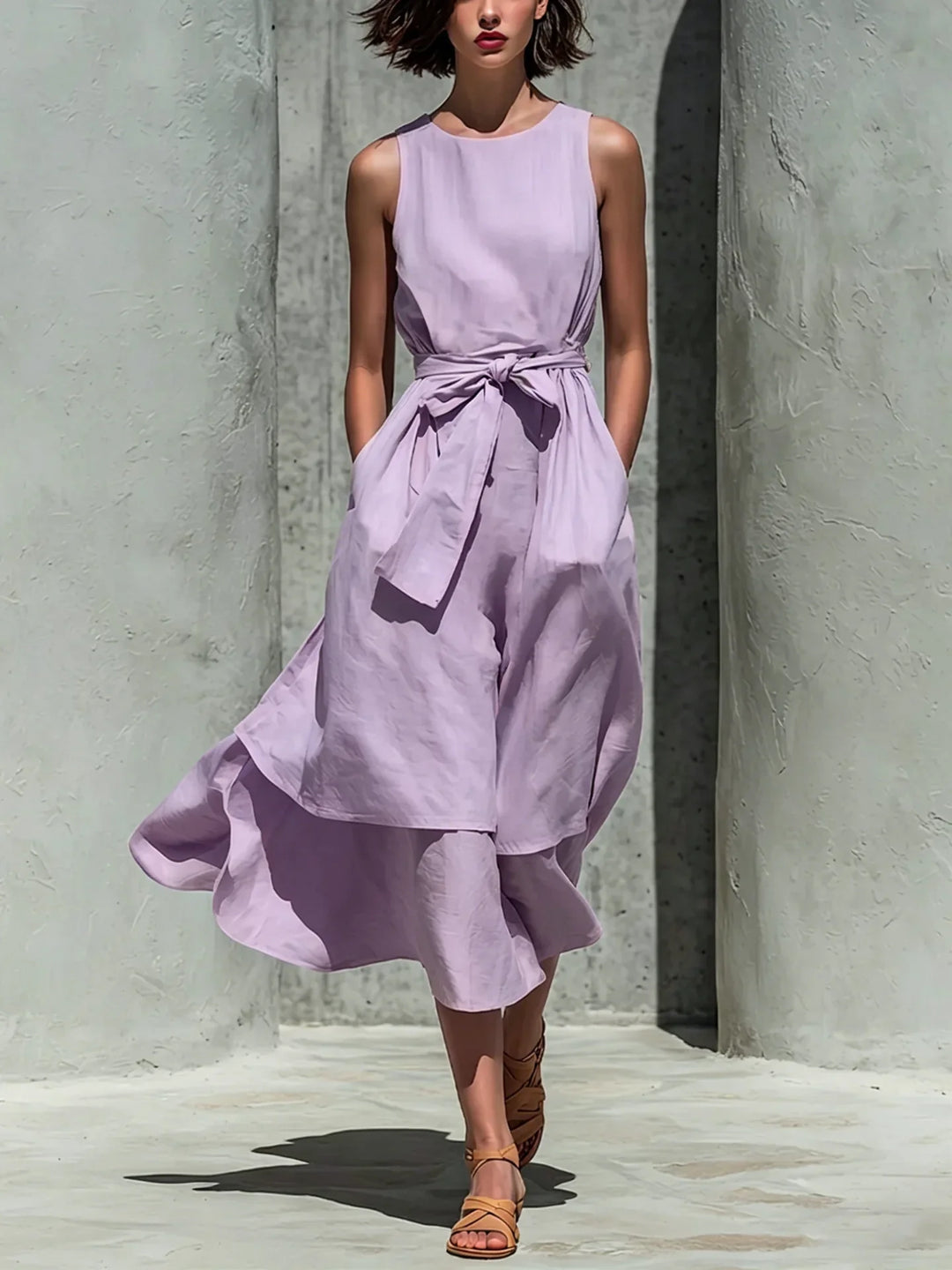 Sienna Elegant Flowy Midi Dress