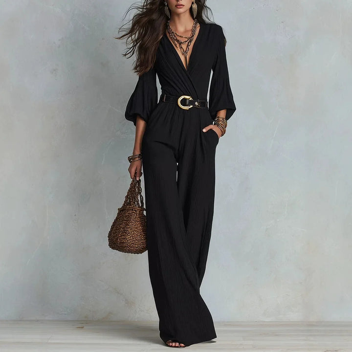 Leah Elegant Wide Leg Jumpsuit