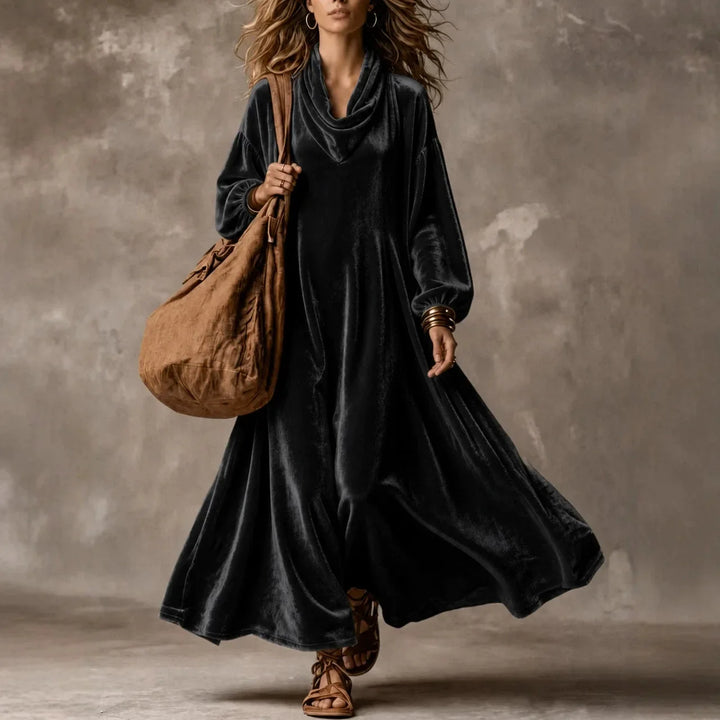 Marisette Cowl Neck Maxi Dress