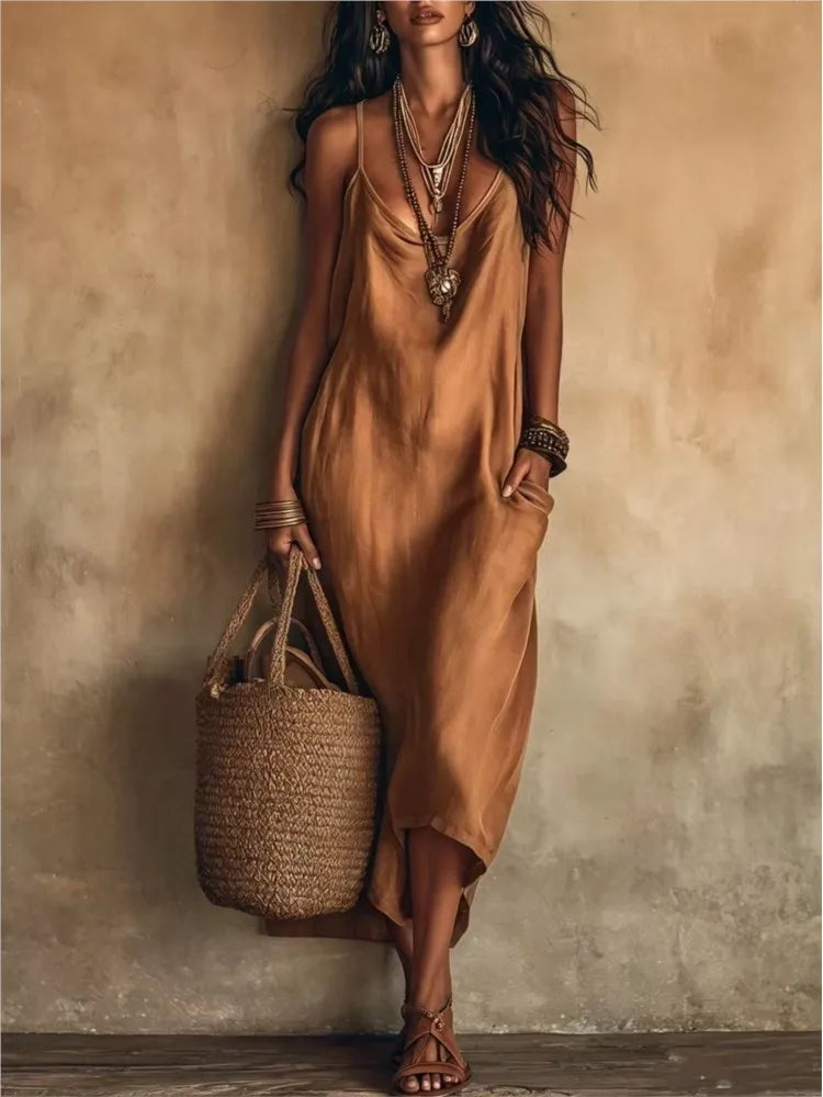 Eleanor Cowl Neck Midi Dress