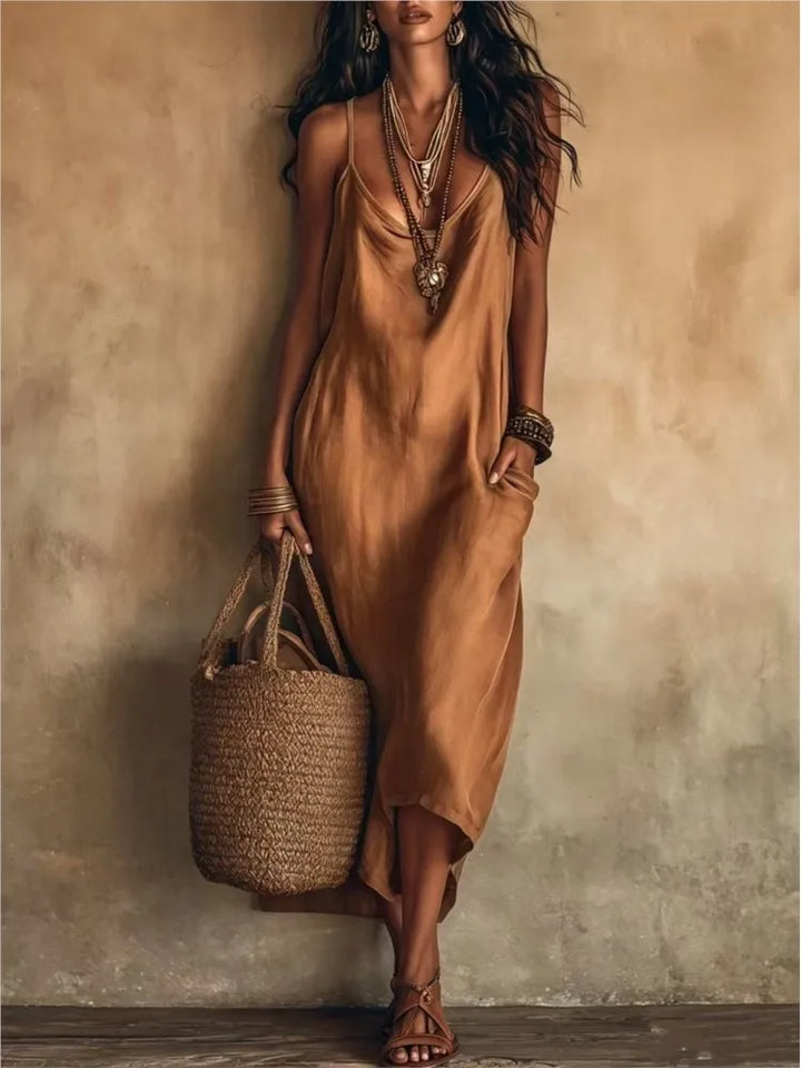 Eleanor Cowl Neck Midi Dress