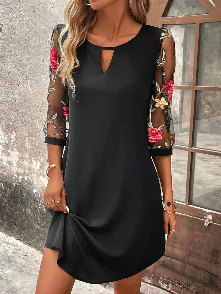 Briony Elegant Chic Floral Mini Dress