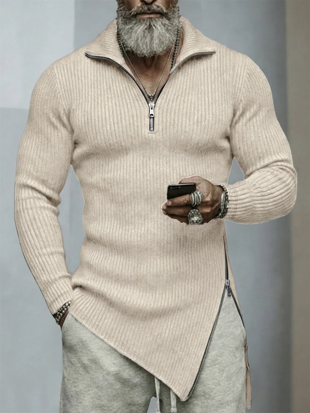 Jacob Quater Zip Knit Sweater