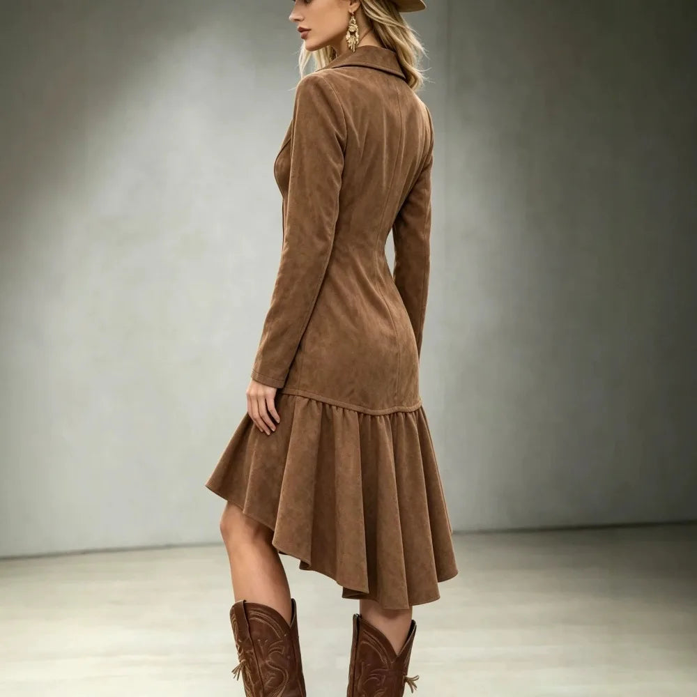 Theodric Faux Suede Dress