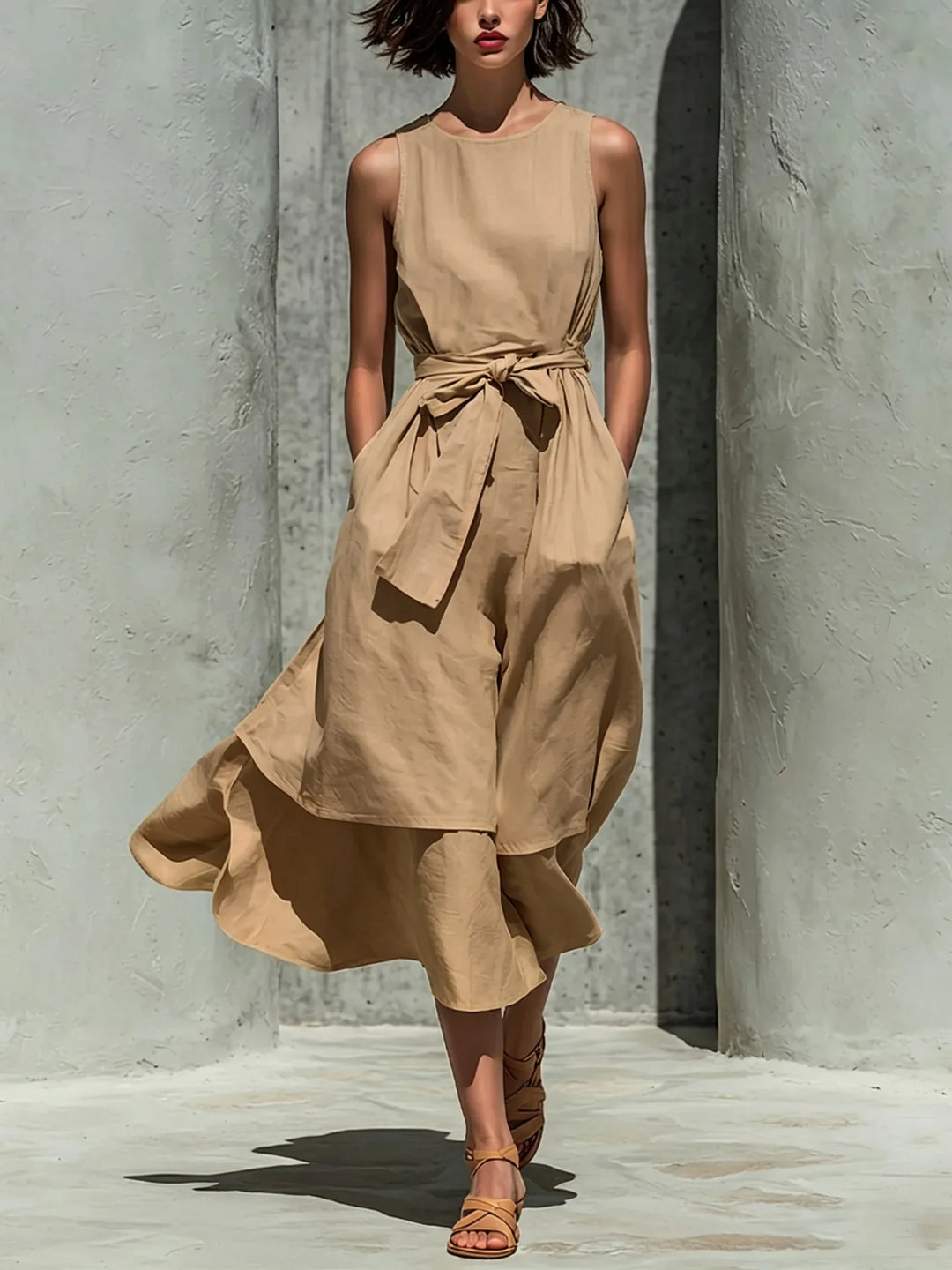 Sienna Elegant Flowy Midi Dress
