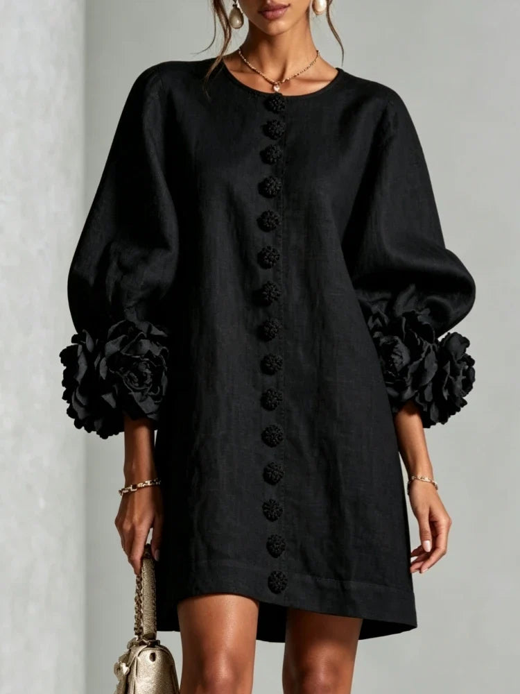 Serena Floral Cuff Mini Dress