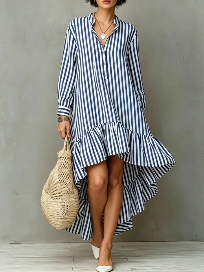 Juno Stand Collar Midi Dress