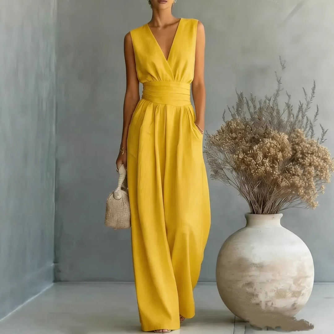 Josephine Sleeveless V Neck Jumpsuit