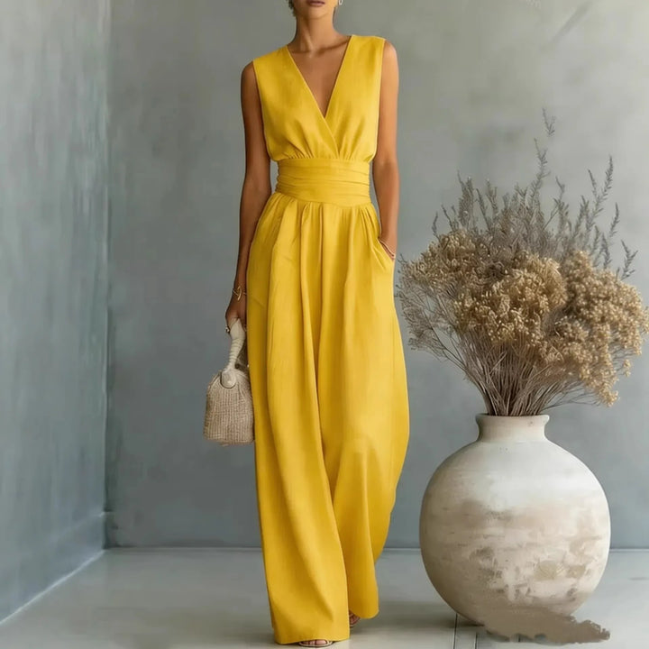 Josephine Sleeveless V Neck Jumpsuit