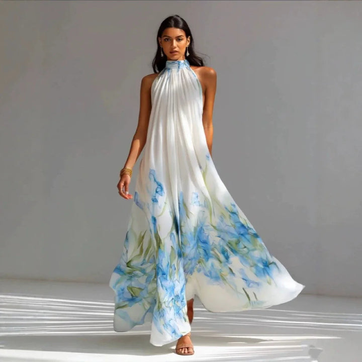 Fiona Printed Halter Maxi Dress