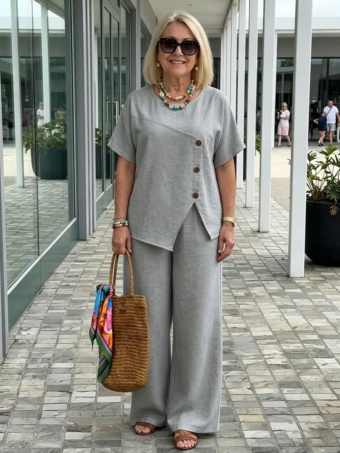 Amber Asymmetrical Trouser Set
