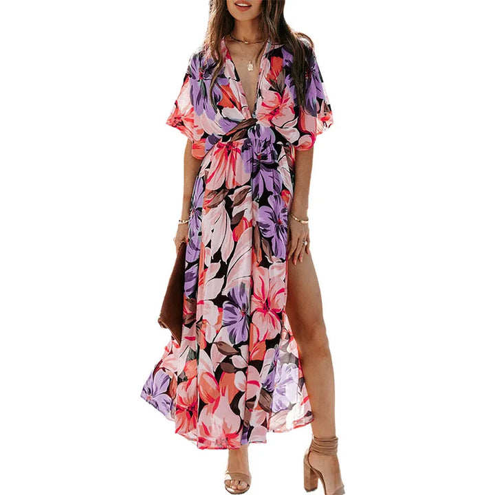 Rewona Floral Maxi Wedding Guest Dress