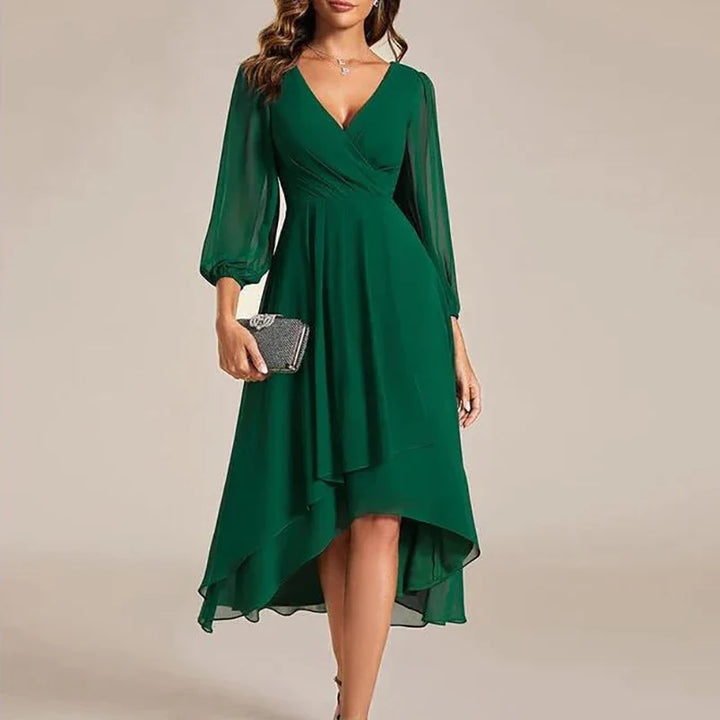 Amelina Flowing Mesh Midi Dress