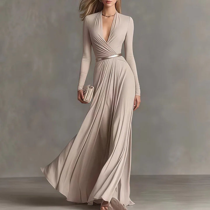 Serenella Draped Boho Maxi Dress