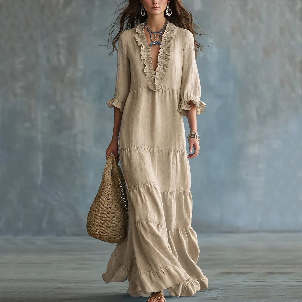 Madisyn Elegant Ruffle Maxi Dress