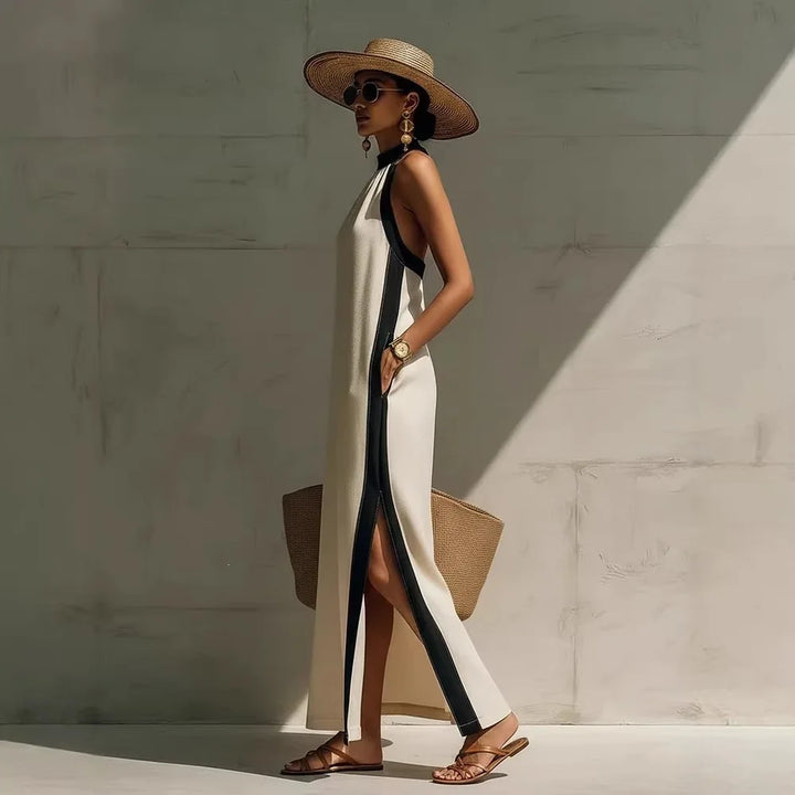 Karen Casual Halter Maxi Dress