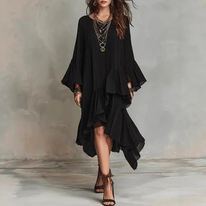 Samira Flowing Ruffle Midi Dress