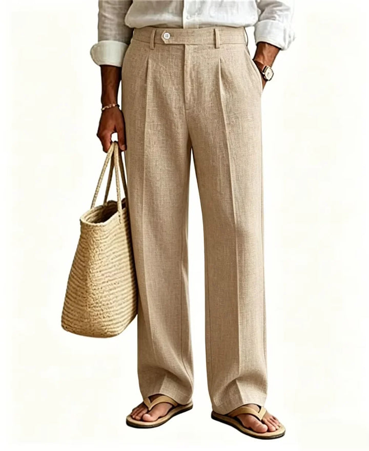 Mason Straight Leg Linen Trousers