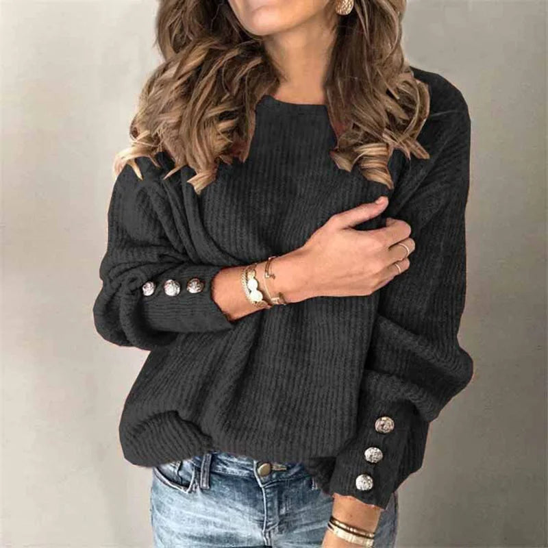 Margaux Button Cuff Sweater