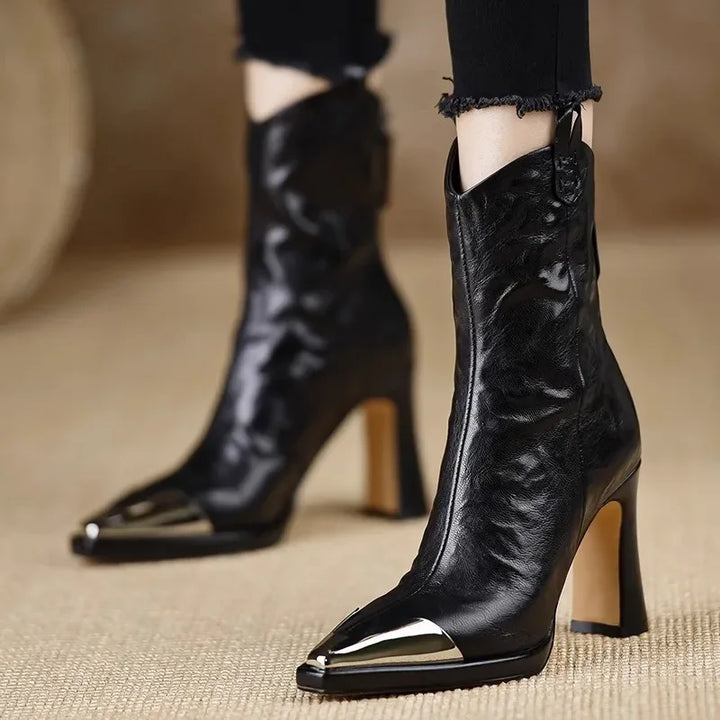 Azura Leather Ankle Boots