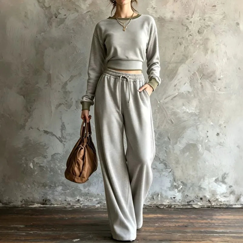 Palmer Contrast Trim Sweatshirt Set