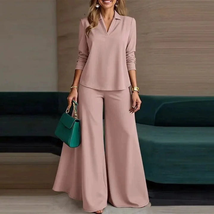 Alina Relaxed Wide Leg Pants Set