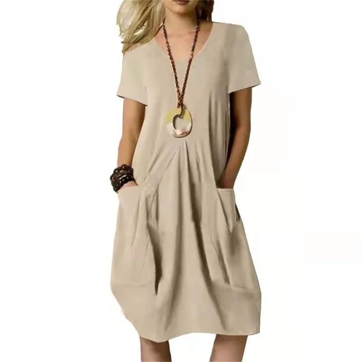 June Casual Pocket Midi Dress