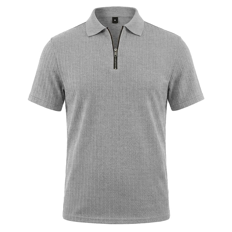Tristan Textured Zip Polo Shirt