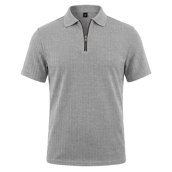 Tristan Textured Zip Polo Shirt