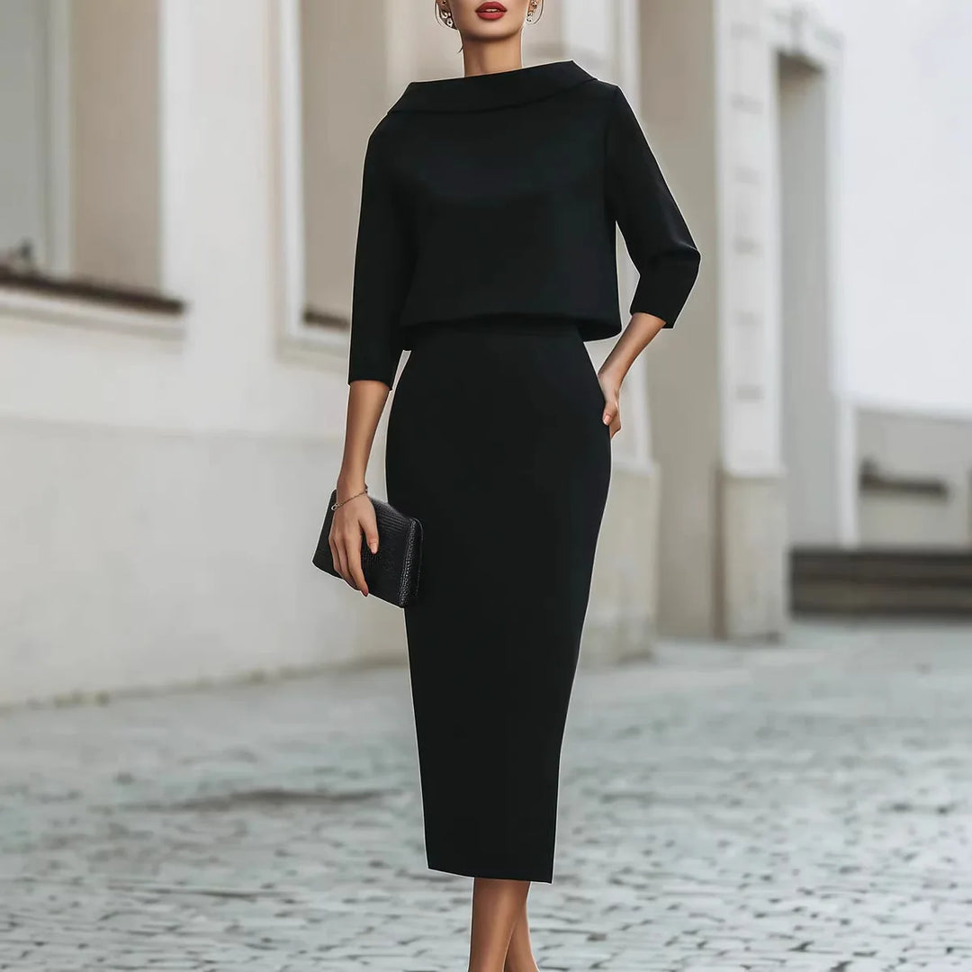Amanda Layered Sheath Maxi Dress