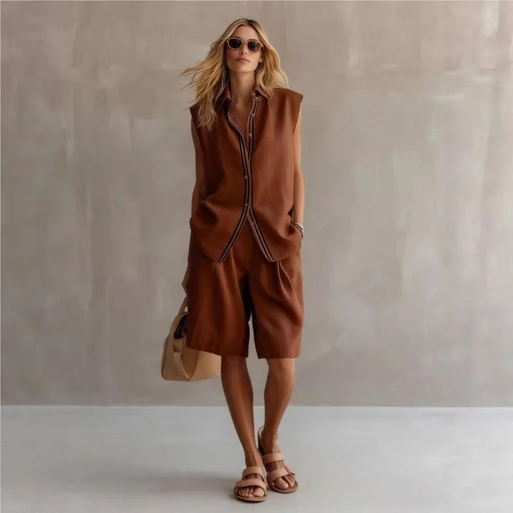 Joelle Sleeveless Shorts Set