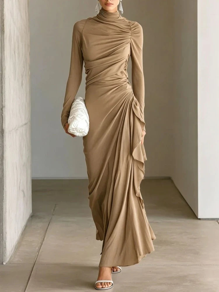 Solena Ruffle Wrap Maxi Dress