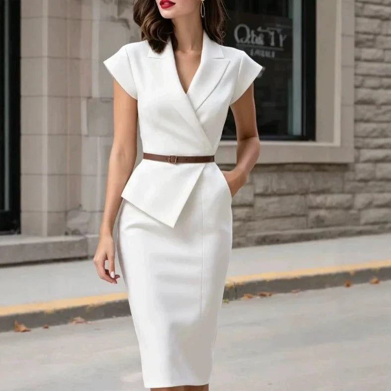 Adriana Peplum Sheath Dress