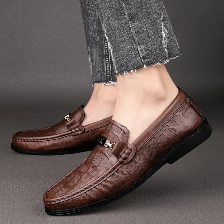 Newport Slip On Leather Moccasins