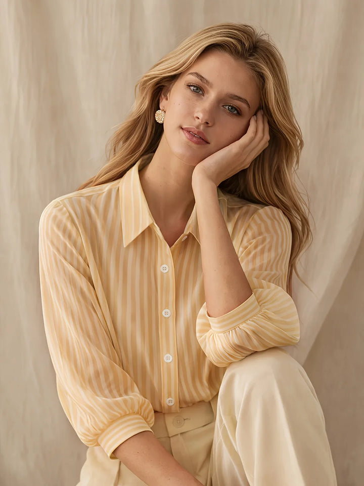 Varen Striped Puff Sleeve Shirt
