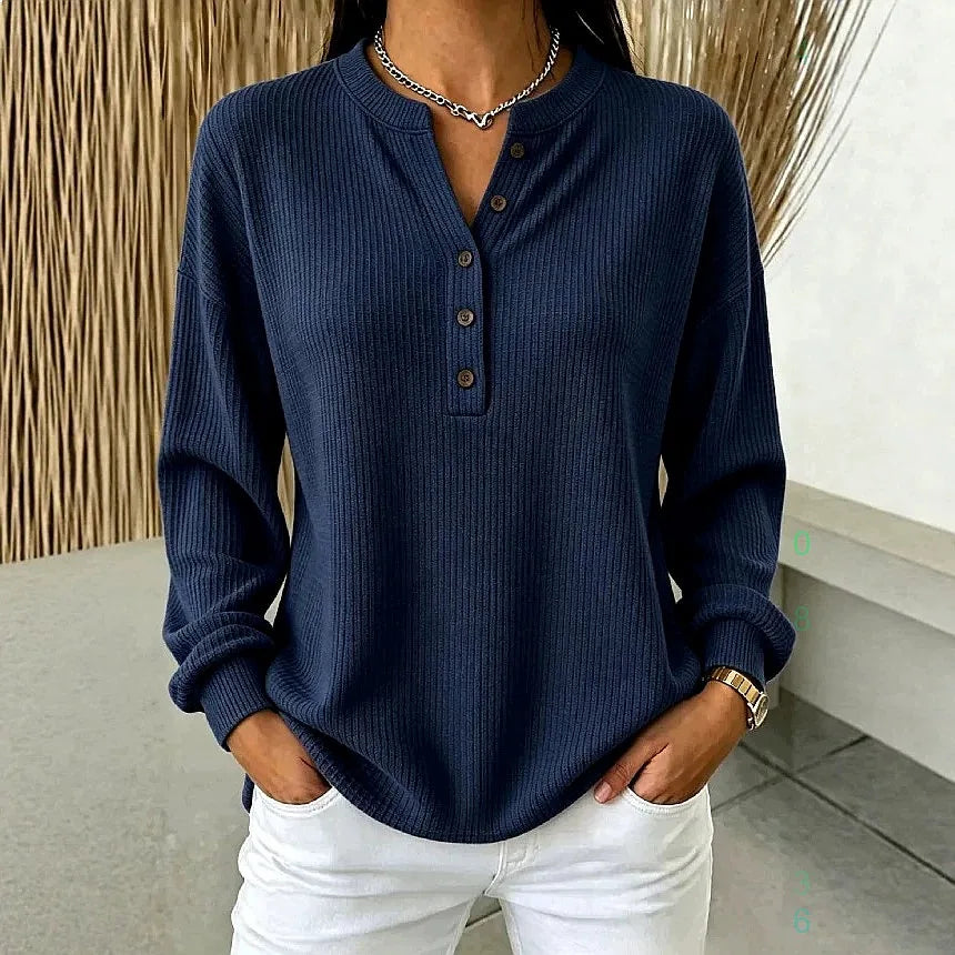 Harlowe Button Placket Henley