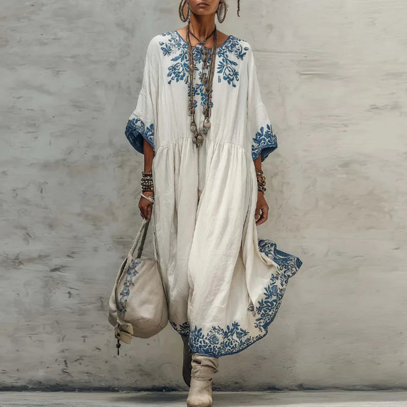 Julia Embroidered Kaftan Dress
