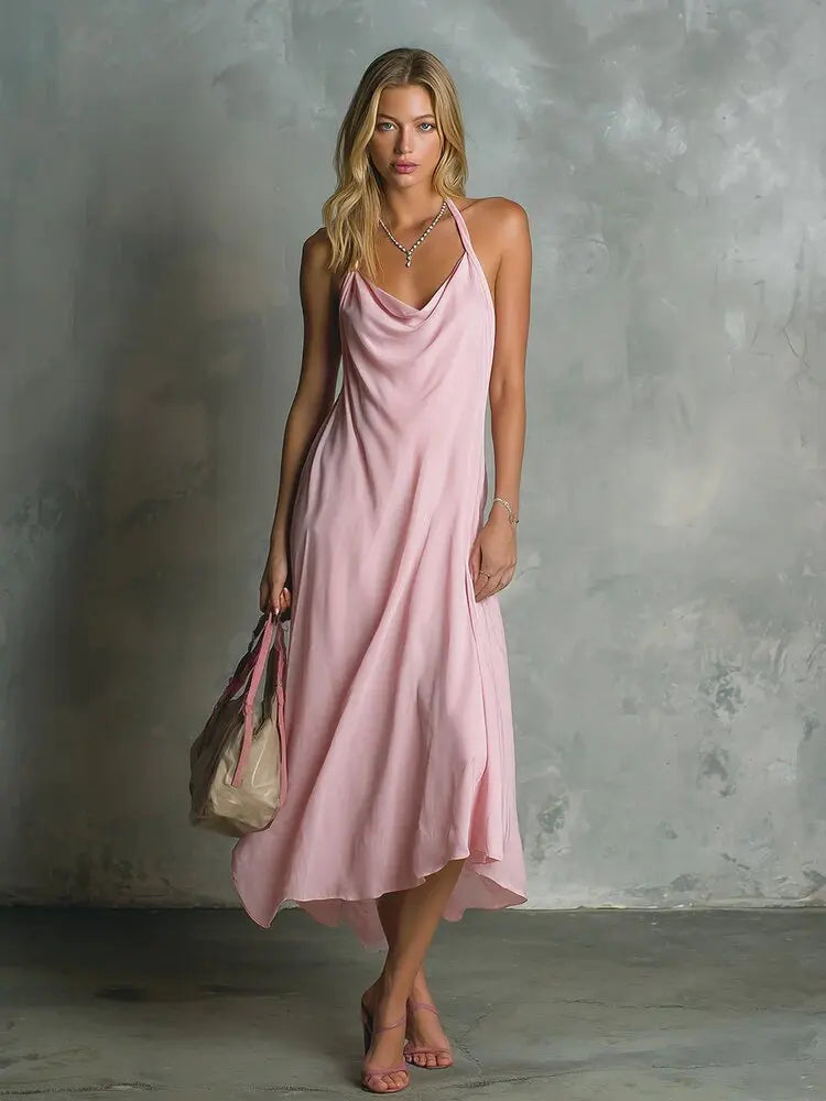 Genoveva Cowl Neck Midi Dress