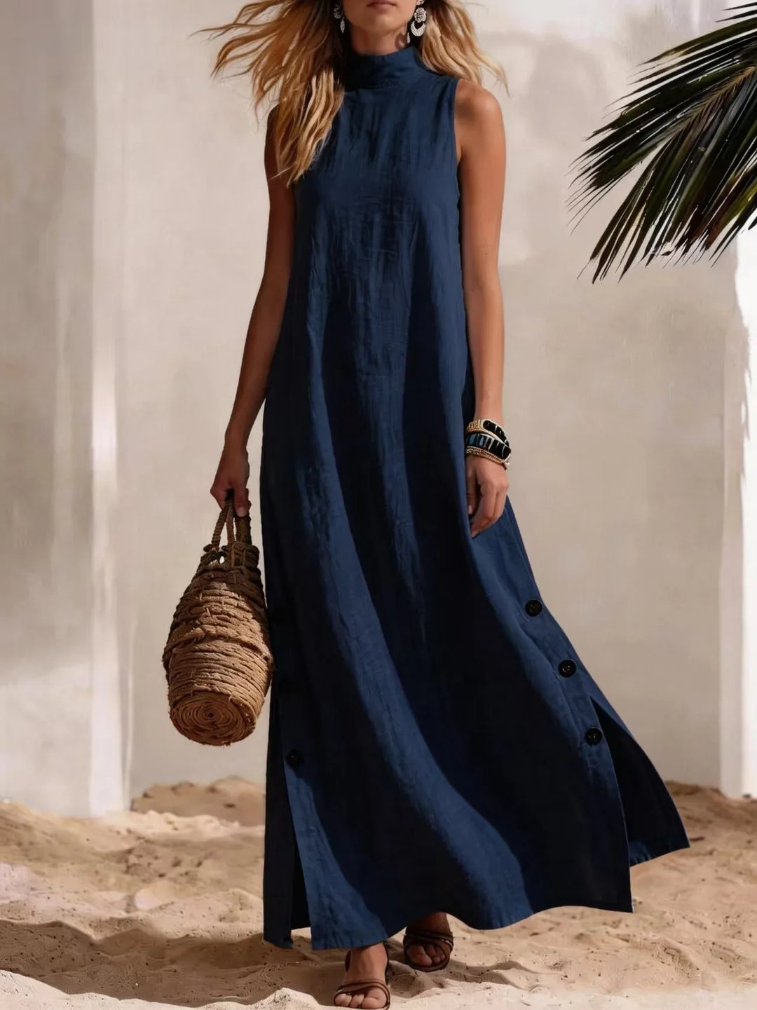 Isalina Flowing Beach Maxi Dress