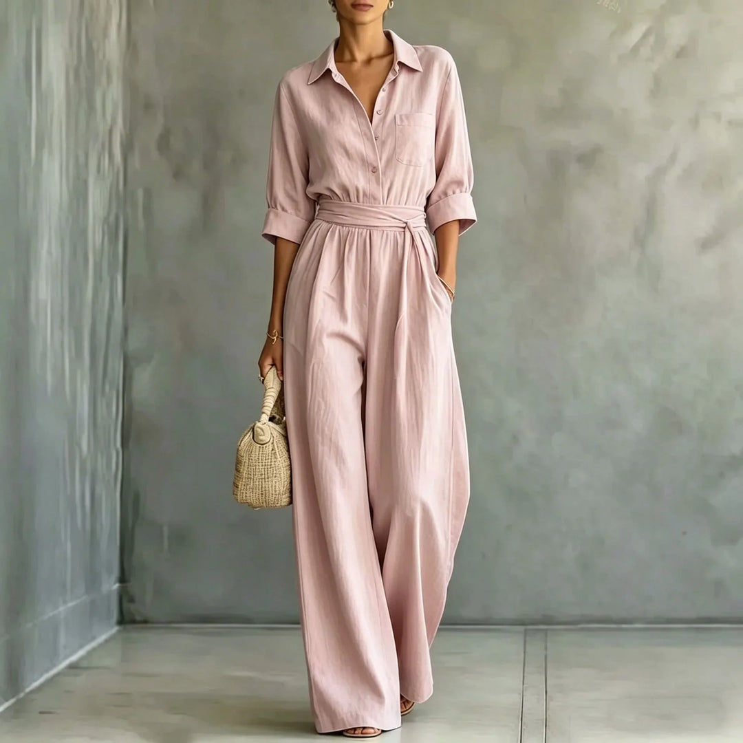 Juliana Casual Wide Leg Jumpsuit