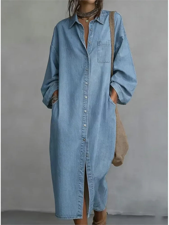 Rachel Relaxed Button Dress
