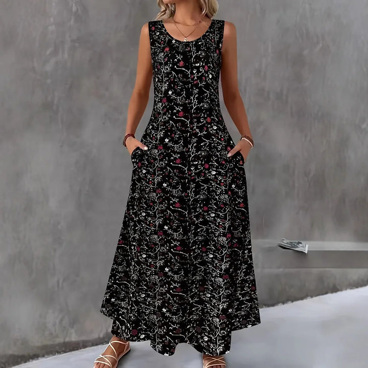 Shelby Boho Floral Pocket Maxi Dress